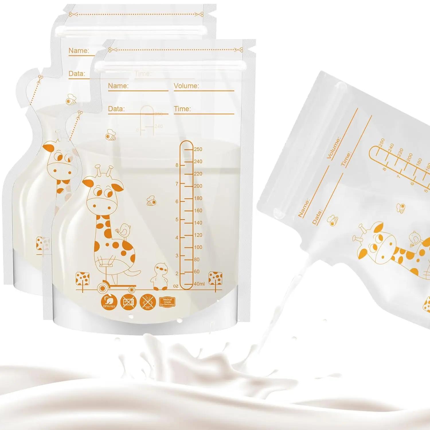 Sacs de conservation du lait maternel, 100 pièces, pochettes pré-sterilizées anti-fuite sans BPA, je