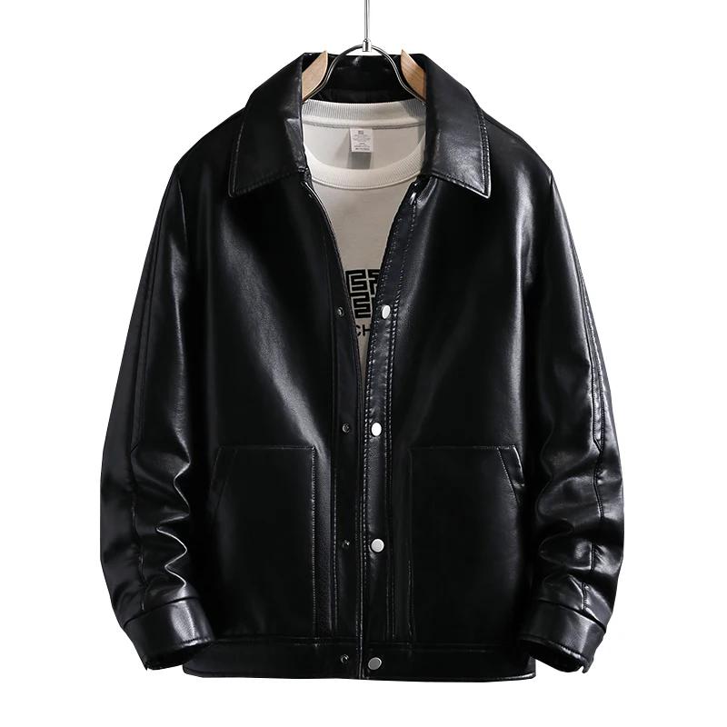 Cette veste d'automne à col montant de haute qualité la plus vendue est une veste en cuir décontract