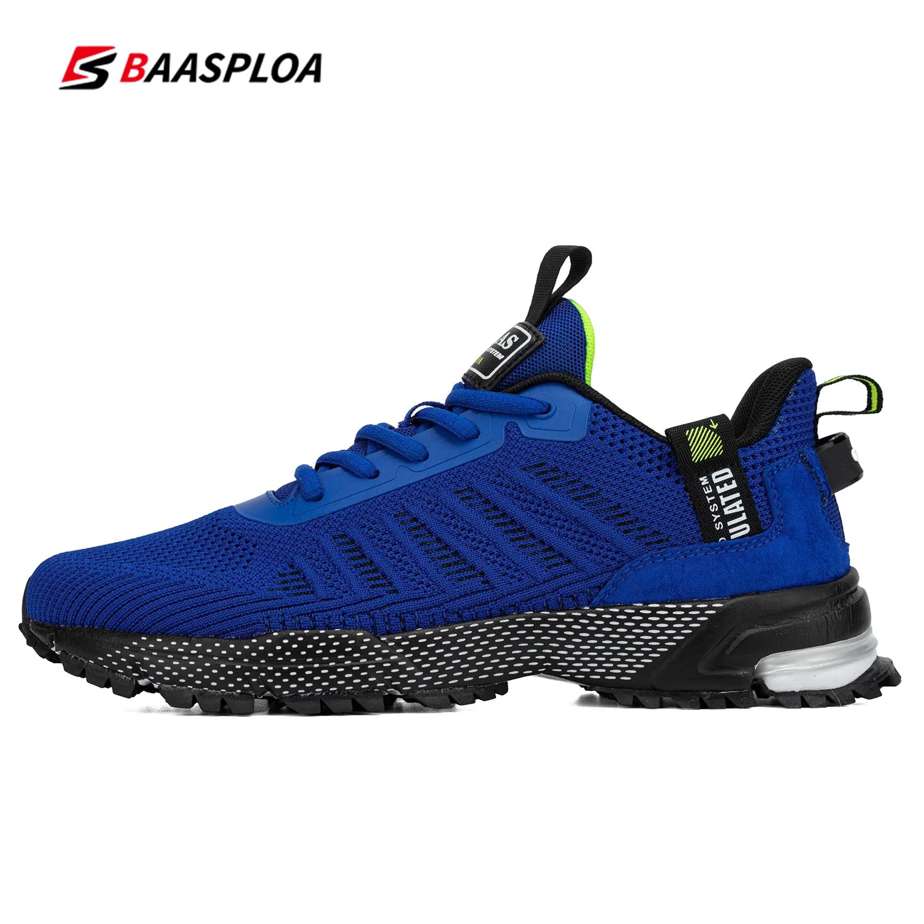 Baasploa – chaussures de course légères pour hommes, baskets en maille à lacets, respirantes, de spo