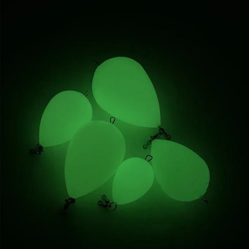Flotteur d'œuf lumineux vers le haut, flotteur fluorescent, aide au lancer, appât de lancer longue d