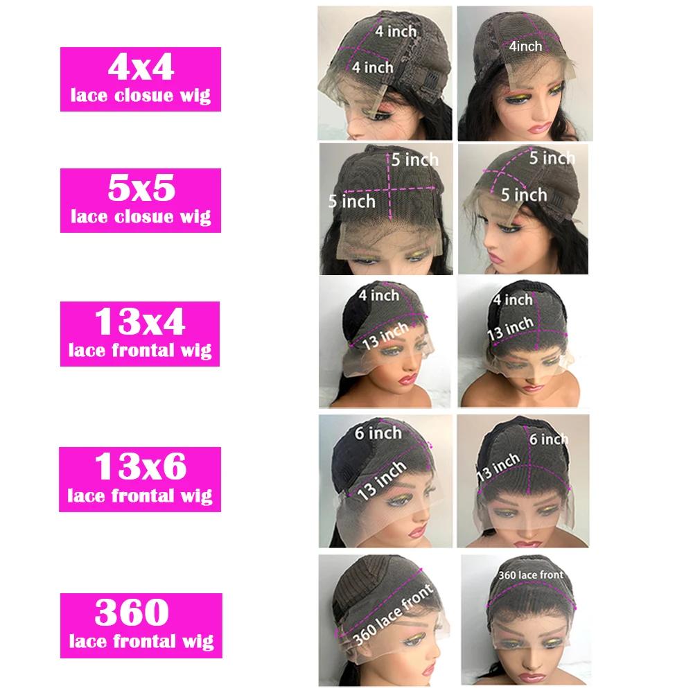 40 pouces 13x6 vague de corps perruque frontale de cheveux humains 13x4 HD dentelle naturel noir ava