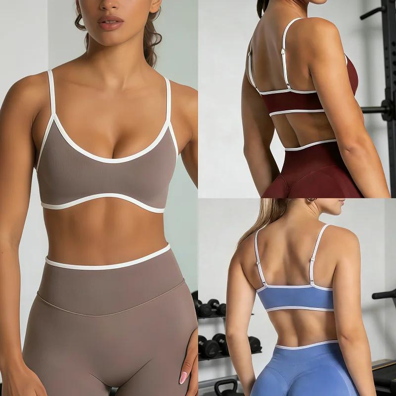 Soutien-gorge de sport réglable pour femmes, vêtements de gymnastique, Pilates, Yoga, Push-up, cours