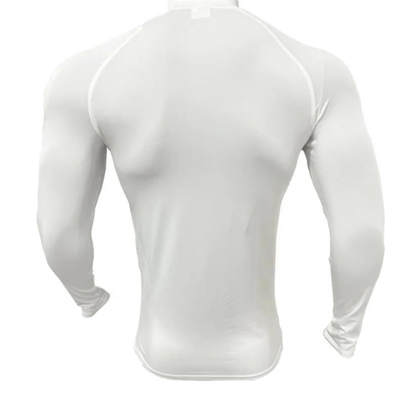 Fitness Compression Sport T-shirt Gym course exercice élastique manches longues sweat demi zip haut