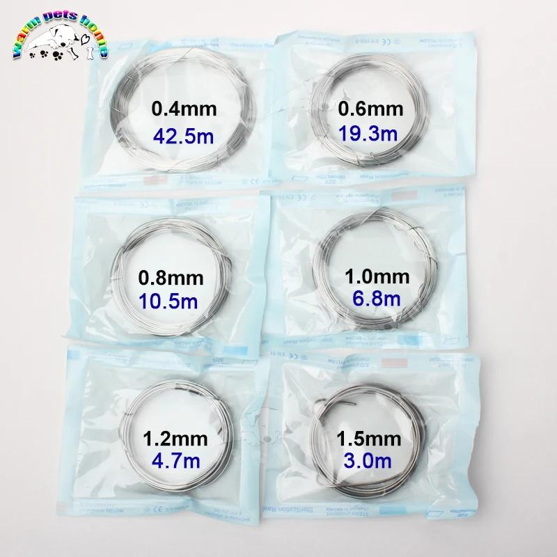 Fils orthopédiques en acier inoxydable médical, fil de cerclage 0.4-1.5mm, Instruments vétérinaires