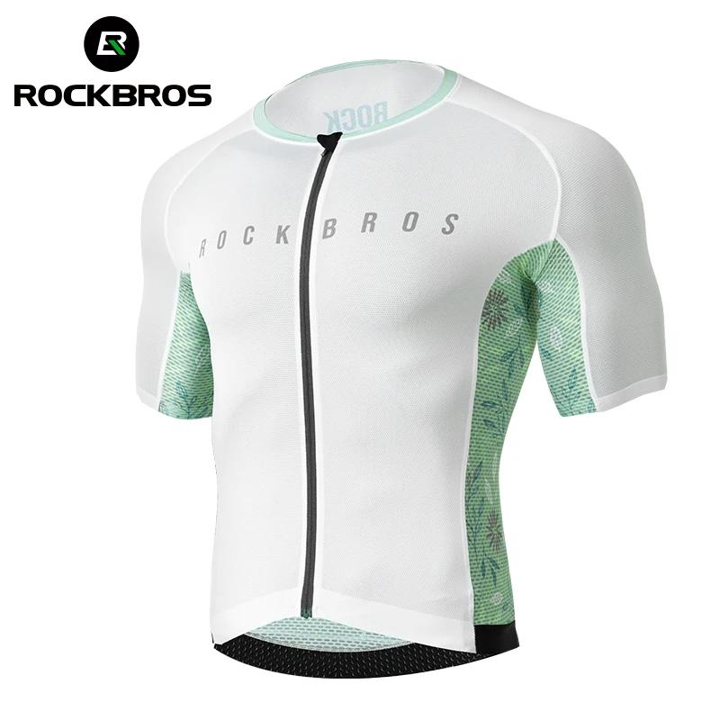 ROCKBROS-Maillot de cyclisme pour homme, T-shirt VTT, Vêtements d'été, Vêtements de haute qualité, F