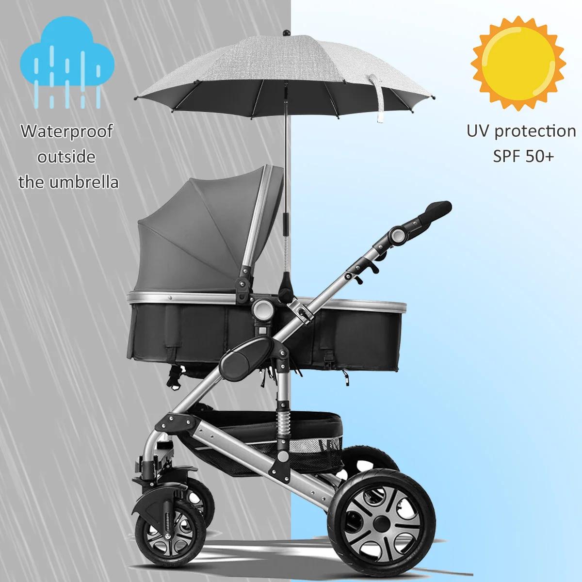 Parapluie universel pour poussette de bébé, protection contre les UV, le soleil et la pluie, parasol