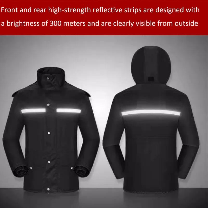 Combinaison imperméable et pantalon de pluie pour vélo, moto, équitation, réfléchissant, corps compl