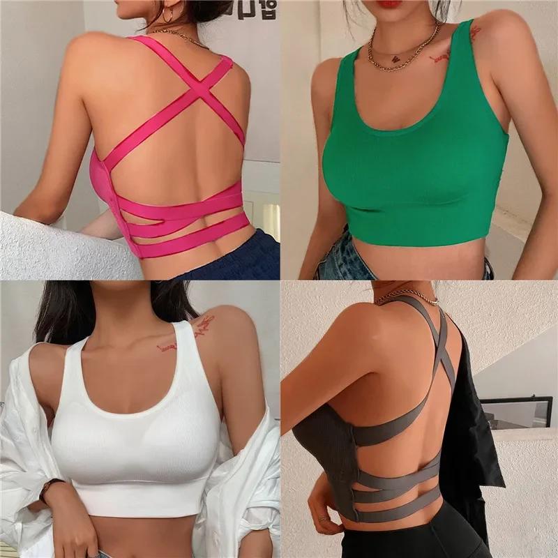 Soutien-gorge de sport Sexy soutien-gorge de Yoga haut de fitness femmes sans couture soutien-gorge