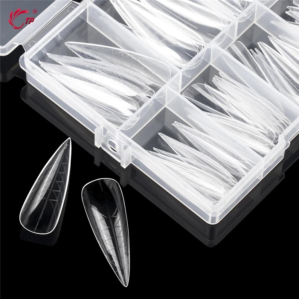 TP 75 pièces/150 pièces Stiletto double forme ongles acrylique construction rapide Gel moule couvert