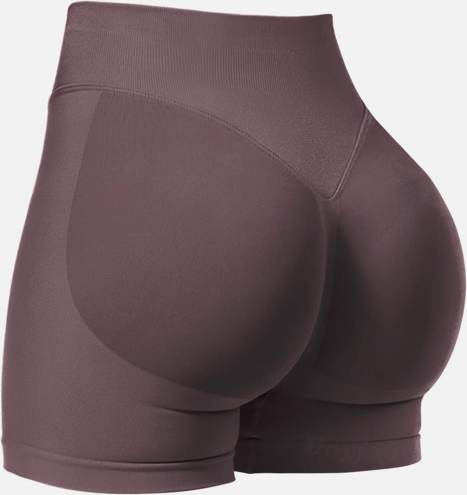 Short de yoga fitness haute élasticité pour le levage des hanches avec des hanches pêche et aucune l
