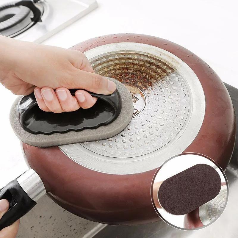 Brosse éponge magique émeri, brosse pour Pot de cuisine, fer antirouille, outil de nettoyage, brosse