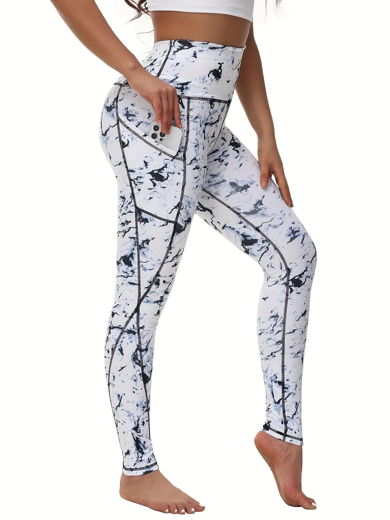 Pantalons de yoga taille haute avec poches - Leggings de course et entraînement pour femmes