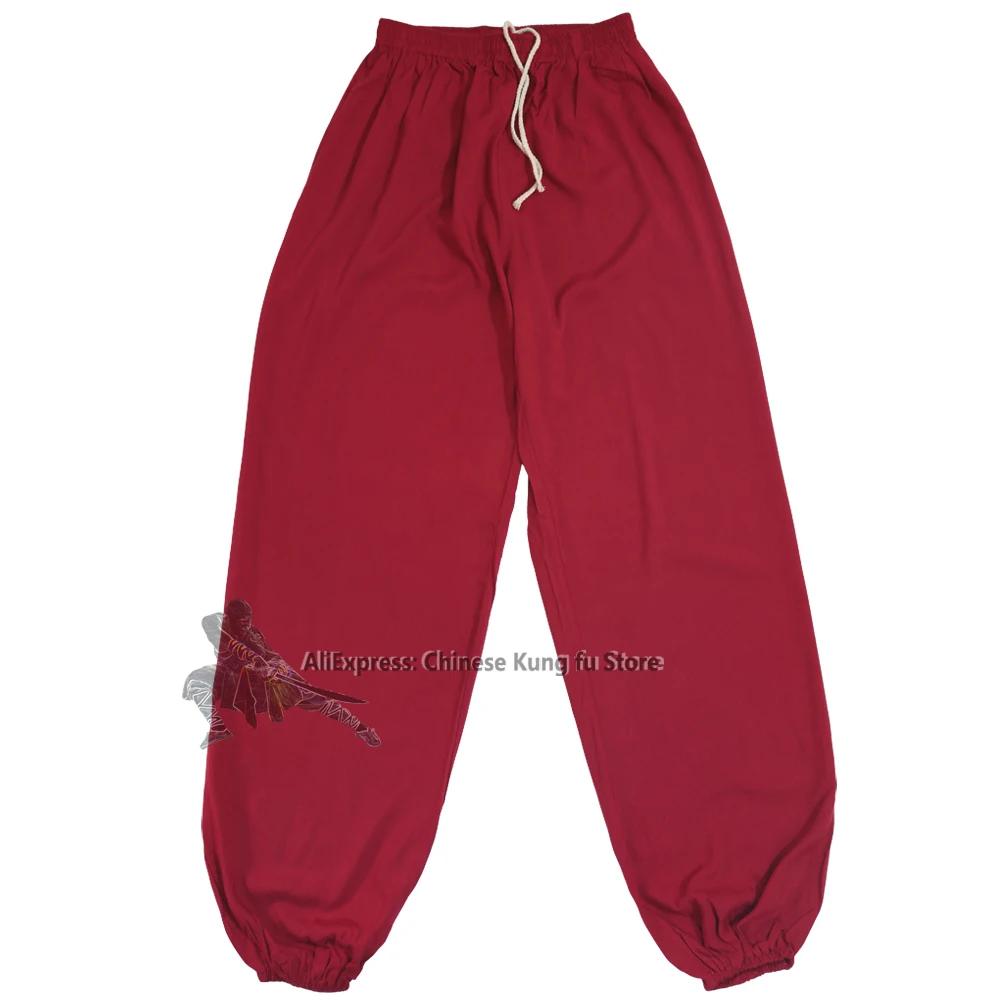 Pantalons de kung-fu en coton pour hommes et femmes, arts martiaux, Wing Chun, Tai Chi, yoga, qigong