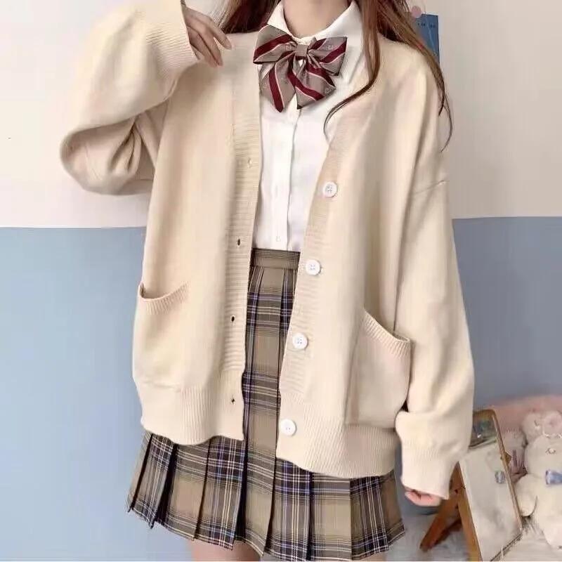 Pull cardigan rose Mikasa avec le même style, pull tricoté COS personnage d'anime, veste pull unifor