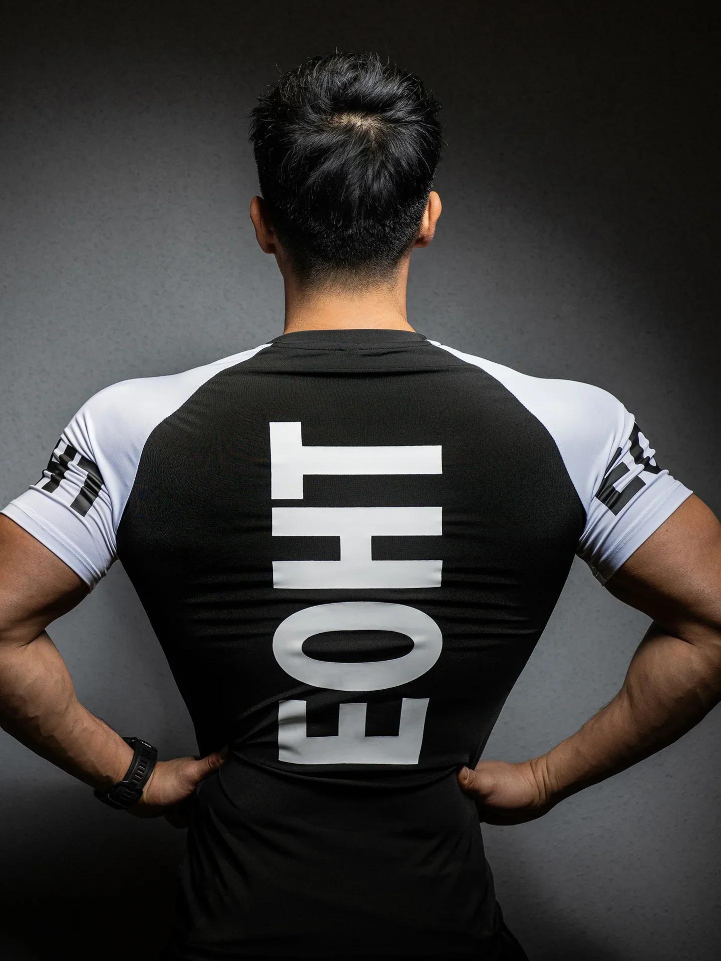 Gymnases d'été t-shirt hommes musculation Fitness séchage rapide à manches courtes t-shirt t-shirts 