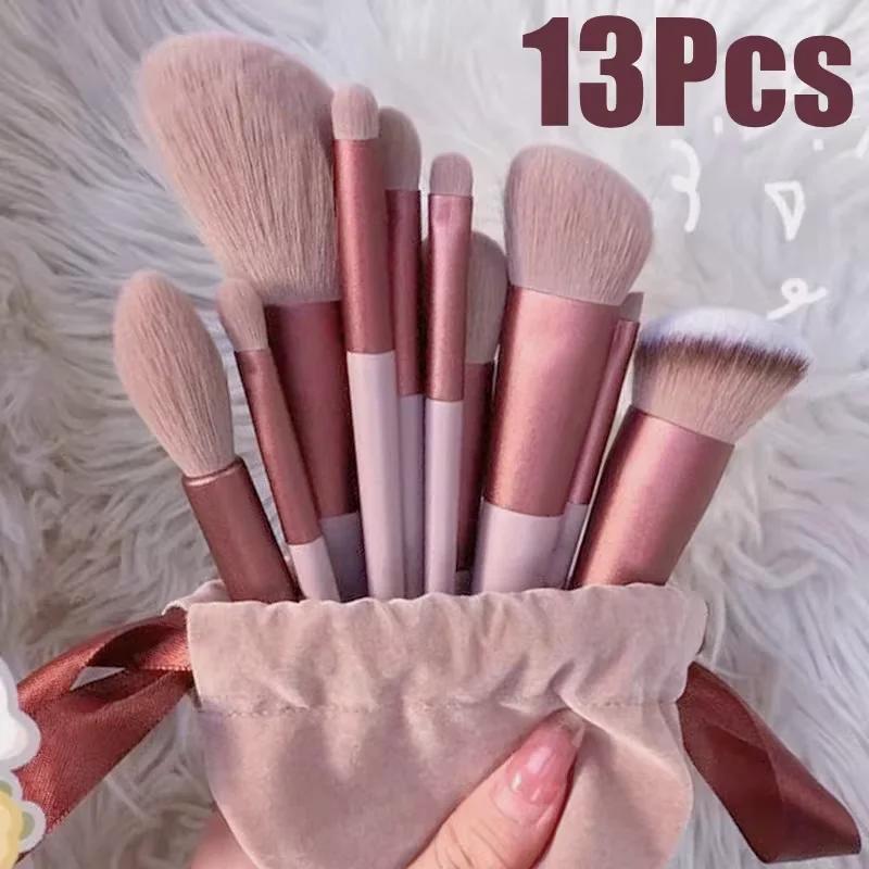 13/15 pièces ensemble de pinceaux de maquillage ombre à paupières fond de teint femmes brosse cosmét