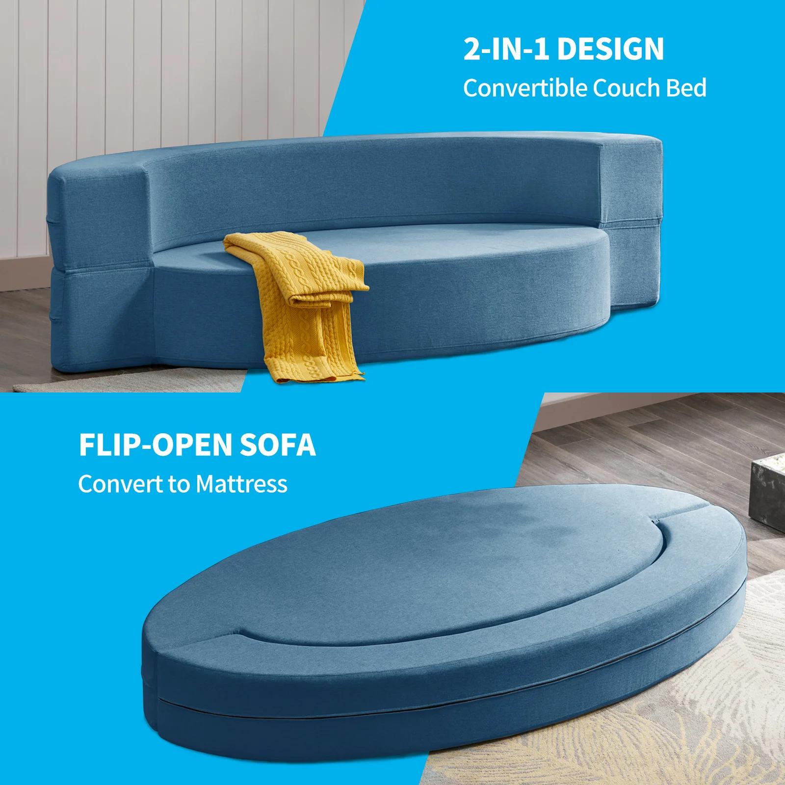 HORGgland-Canapé-lit pliant narO, canapé-lit, chaise longue pour invités, matelas de sol convertible