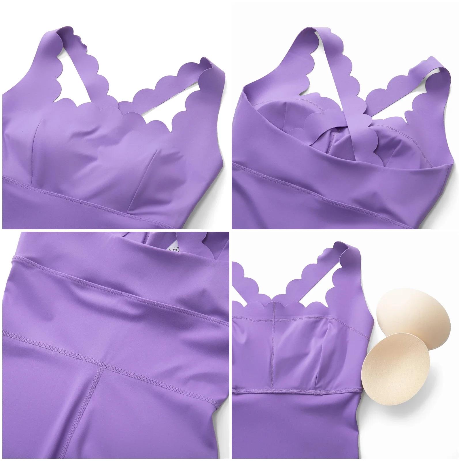 Combinaison de yoga une pièce pour femme, vêtements d'entraînement moulants, moulant, respirant, sup