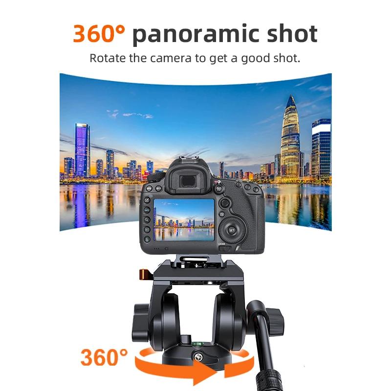 COMAN Q6 tête vidéo à cardan panoramique avec plaque à dégagement rapide Compatible DJI RS4 Manfrott