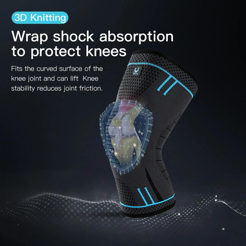 Vilico 1 pièces genouillères élastiques en Nylon sport Fitness genouillères respirant course basket-