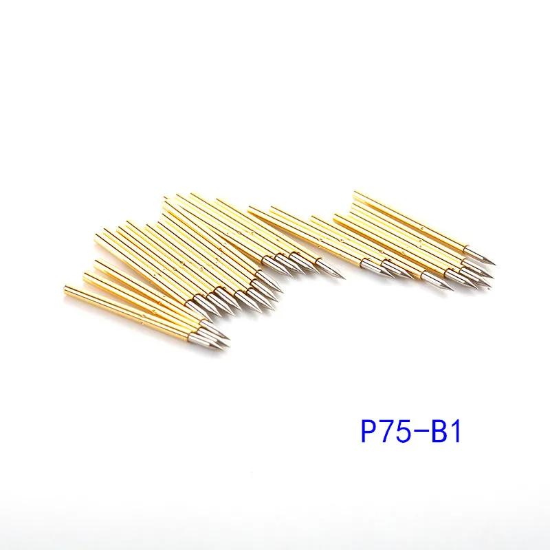 100 pièces broche de Test à ressort P75-A2 B1 E2 E3 D2 J1 Q1 Q2 H2 LM2 T2 diamètre extérieur 1.02mm 