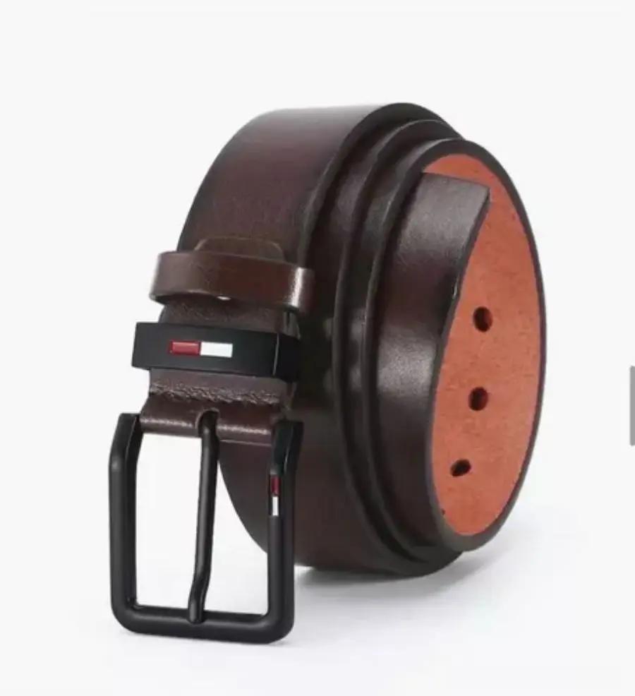 Ceinture en cuir PU pour homme 120CM X 3.8CM avec boucle carrée en alliage, style décontracté et pro