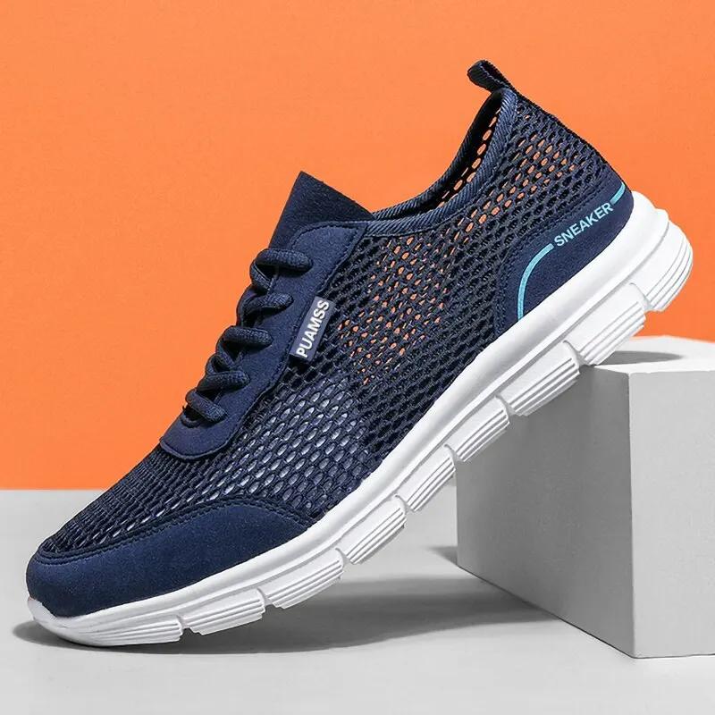Sneakers de course pour hommes en maille d'été - Baskets légères et respirantes pour sport