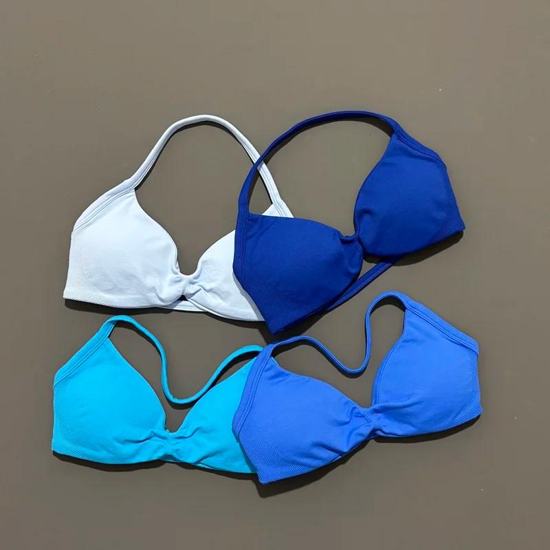 Histello sport soutien-gorge à bretelles femmes Yoga débardeur soutien-gorge sans couture haut souti