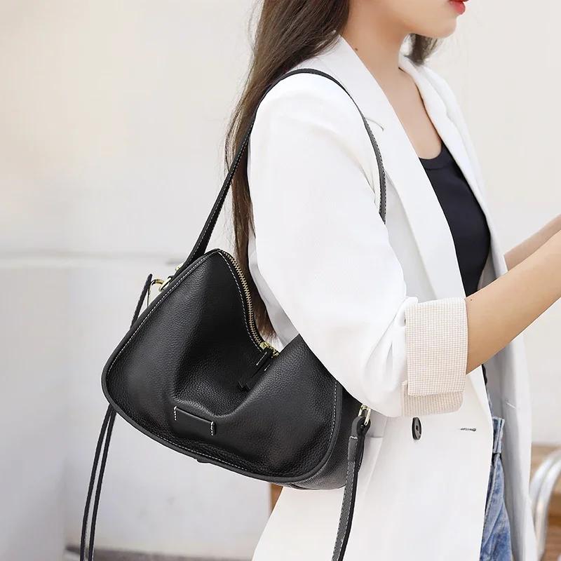 Dames mode sacs à main de transport femme peau de vache naturelle sac à bandoulière décontracté femm