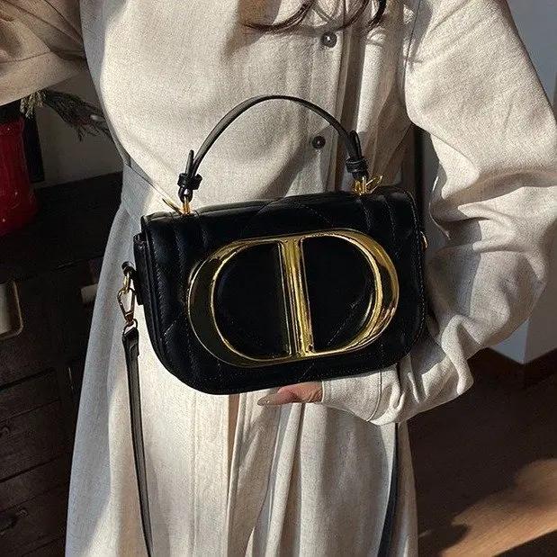 Sac à langer élégant rétro chic en cuir texturé, sac à bandoulière pour femme, sac fourre-tout minim