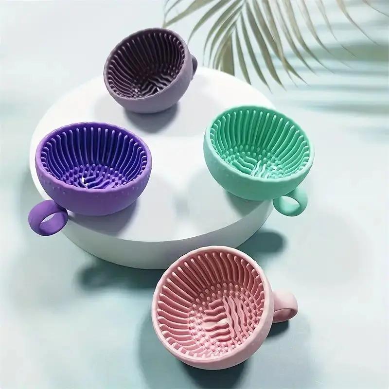 Nettoyeur de pinceaux de maquillage QuickClean, épurateur en Silicone de qualité supérieure et bol a