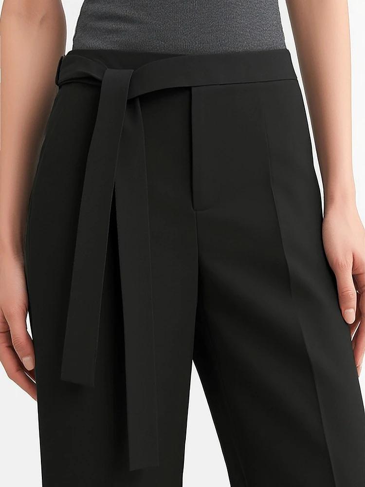 Pantalon Amii pour femme, nouvelle collection été 2026, taille nouée, coupe ample, jambe large, styl