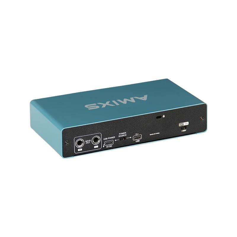 AMIXS UC42 Interface Audio pour Enregistrement Ordinateur Lecteur Gratuit USB Carte Son Externe pour