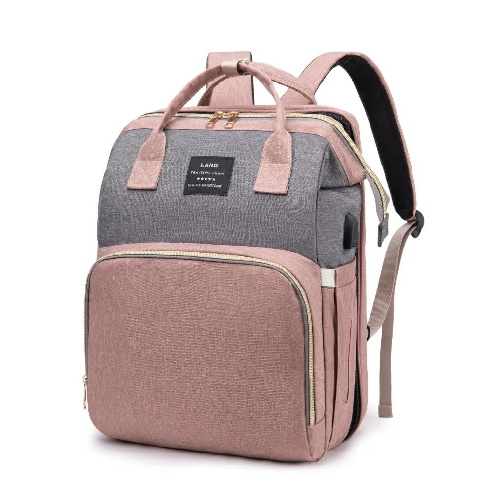 Sac de maman léger et Portable, lit de berceau pliant, sacs de maternité de voyage de grande capacit