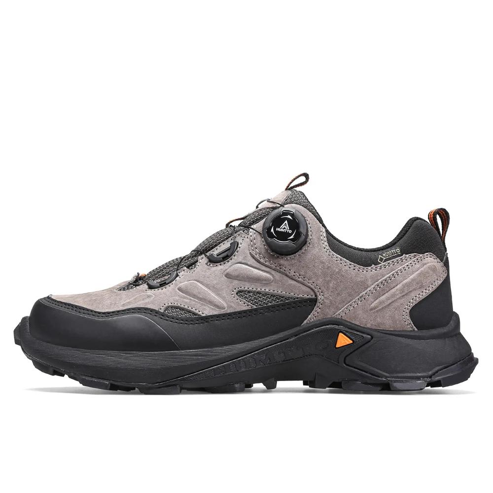 Chaussures Trekking Homme Cuir HUMTTO - Bottes Randonnée Luxe Sécurité Sport Travail Rencontre Extérieur