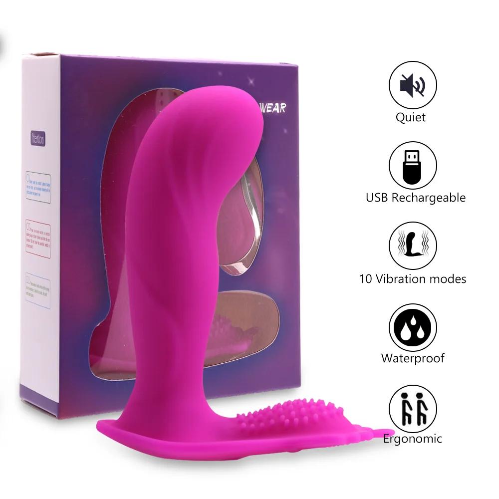 Oeuf vibrant flirtant sans fil pour femme, culotte portable, prise anale, jouet sexuel adulte, 10 vi