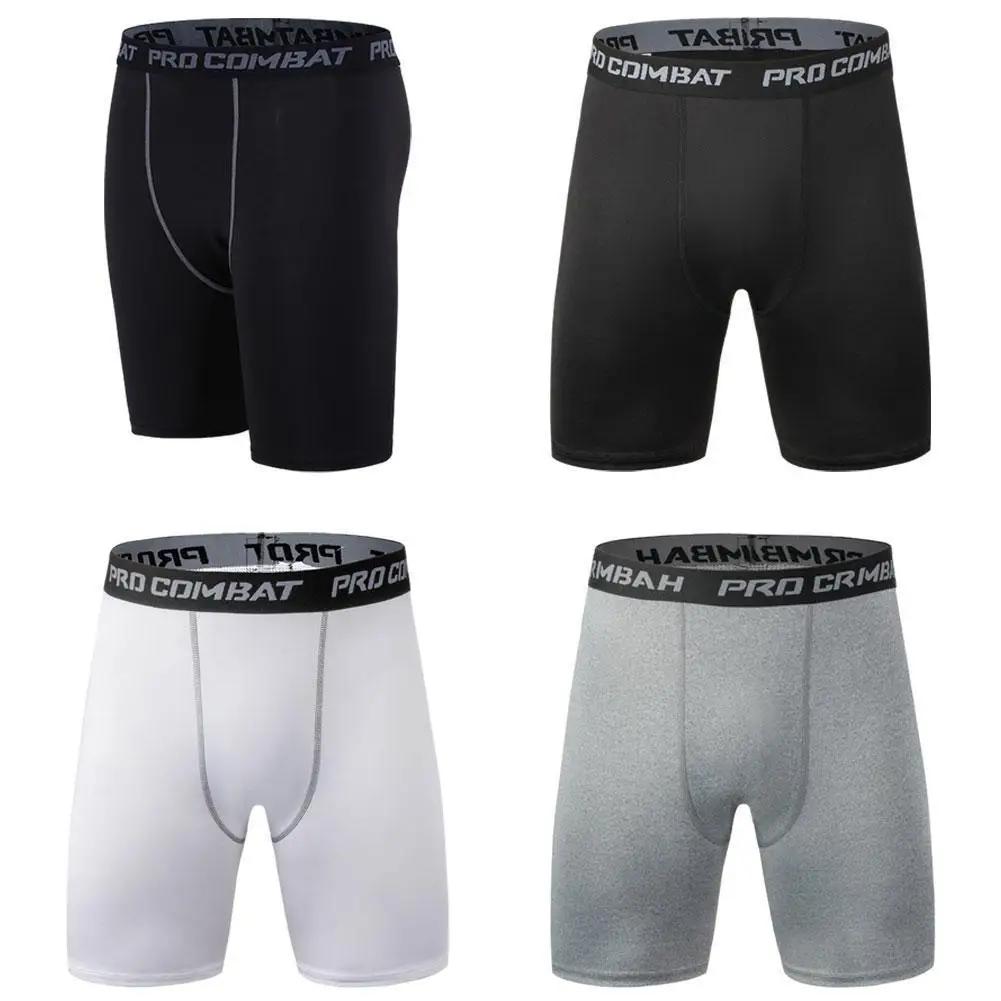 Leggings de sport pour hommes, pantalons de Compression, short quart de basket-ball, séchage rapide,