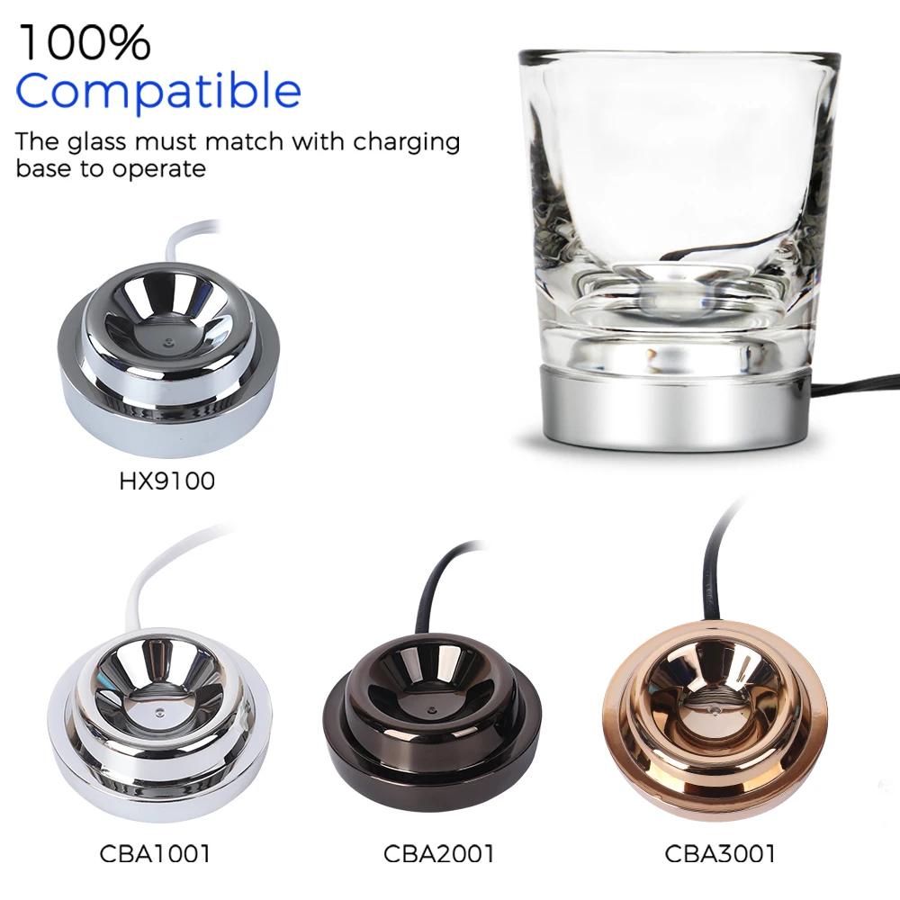 Tasse en verre de chargement de remplacement pour brosse à dents électrique Philips Sonicare HX9382 