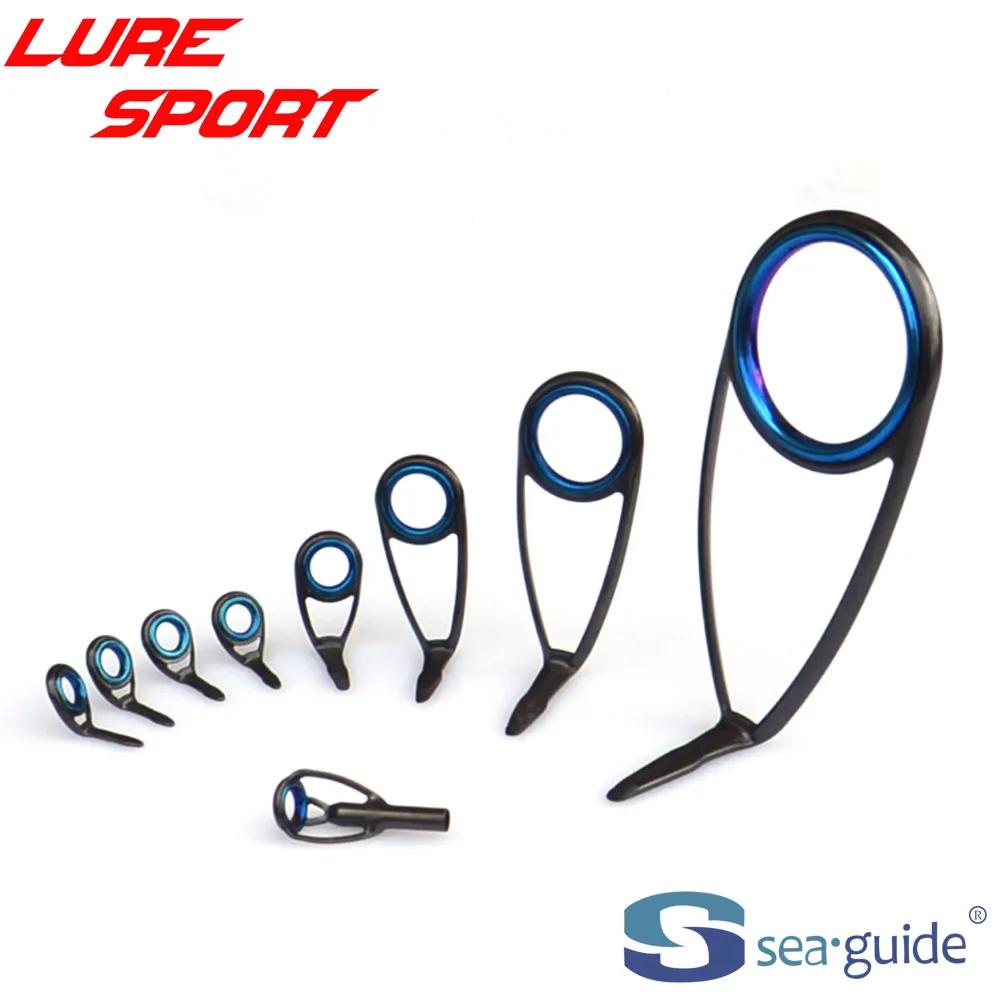 SeaGuide jeu guides rotation bleu LS anneau cadre acier noir - 9 à 12 pièces pour réparation pêche création DIY