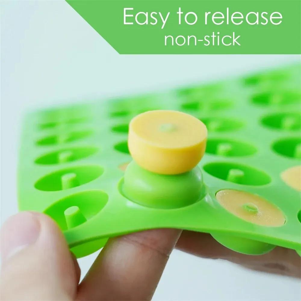 Moules ours gommeux en Silicone, Mini moule à bonbons au chocolat pour enfant avec 2 compte-gouttes 