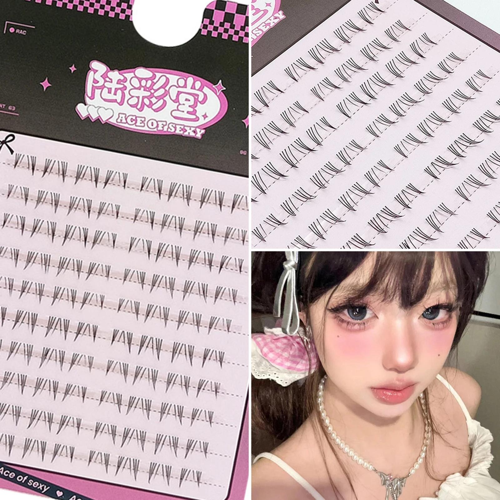 6-7mm Air cils inférieurs fée faux cils segmenté naturel sous cils Manga bas cils maquillage cils ou