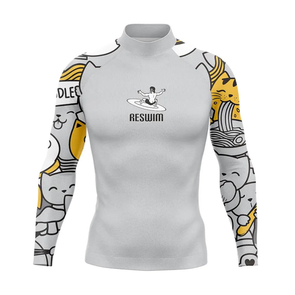 Maillot de bain pour hommes, protection contre les éruptions cutanées, combinaison de plongée, T-shi