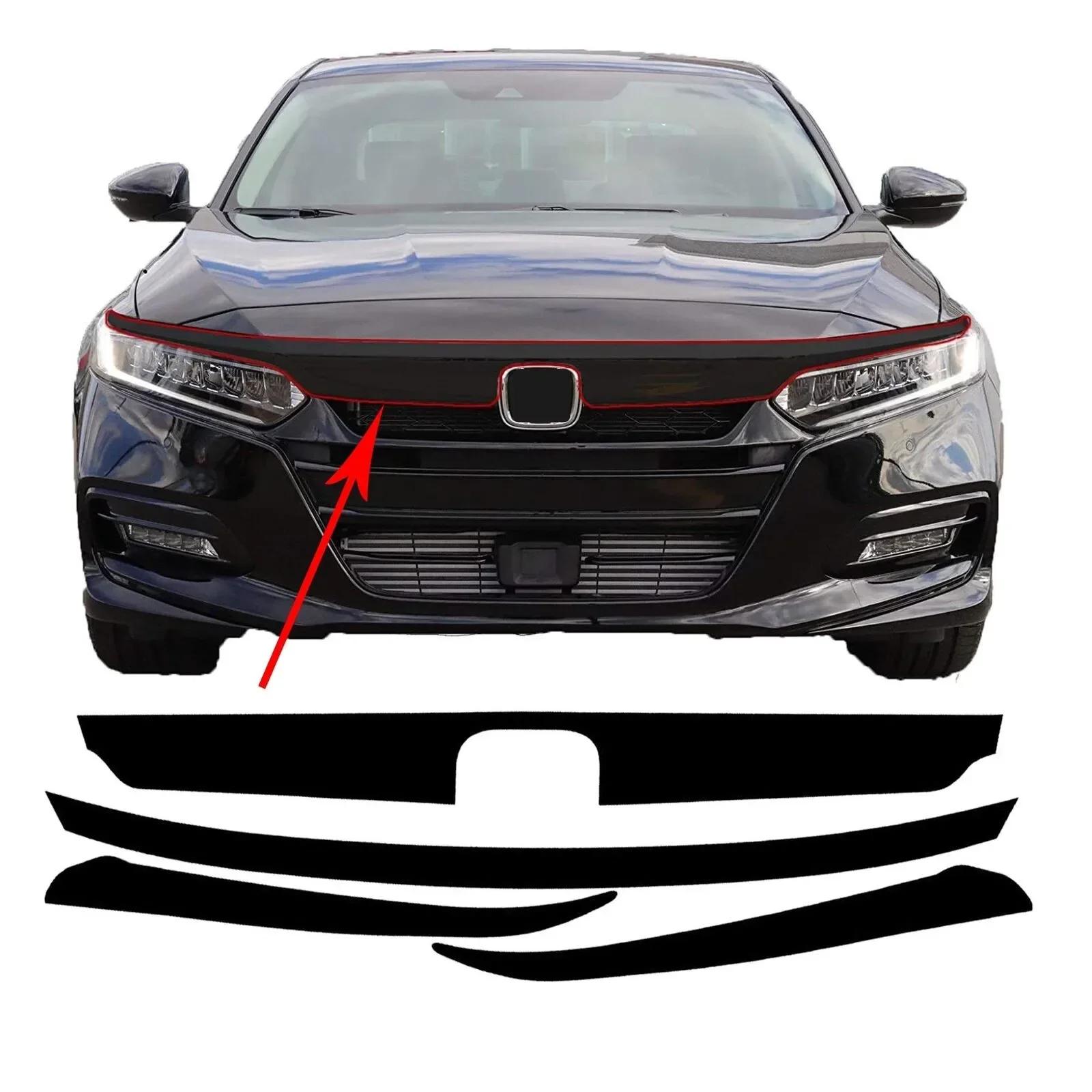 Garniture en vinyle pour calandre avant pour Honda Accord, autocollant de voiture, chrome, suppressi