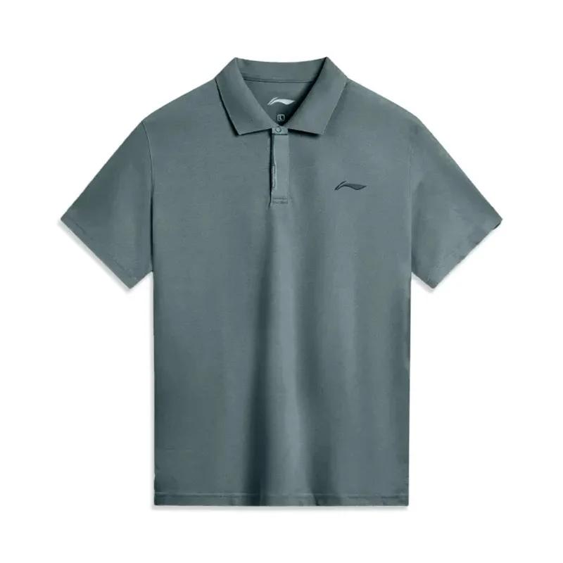 Polo d'entraînement homme Li-Ning 100% coton coupe ample respirant confortable sport