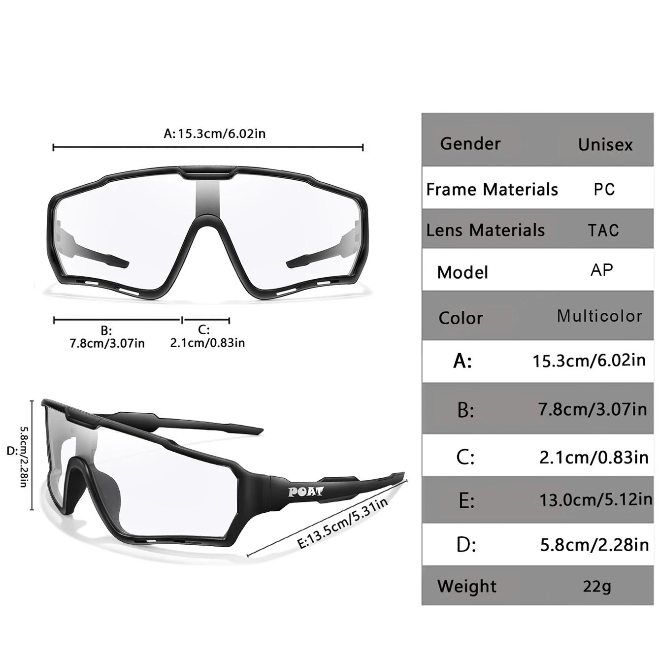 POAT tout nouveau Style lunettes de soleil photochromiques sport hommes femmes vtt vélo lunettes de 