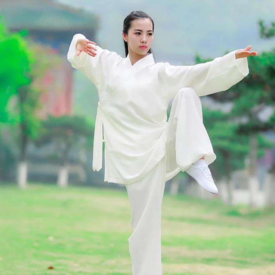 Ensemble de vêtements en coton et lin de haute qualité pour hommes et femmes, costume Tai Chi, vêtem