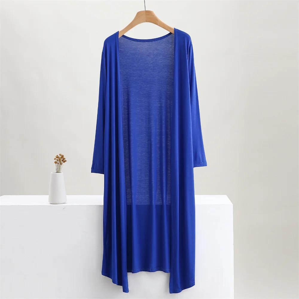 Été automne 12 couleurs femmes Modal Long Cardigan femme coton pull Cardigans à manches longues femm