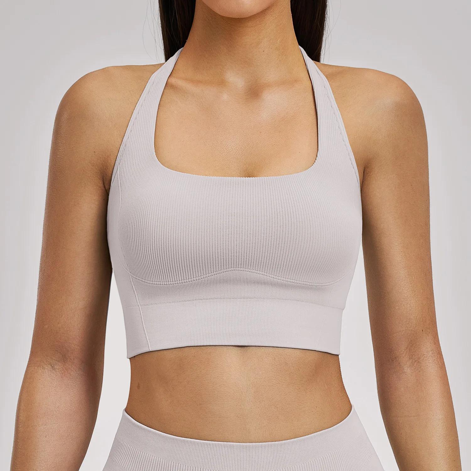 Soutien-gorge de sport respirant sans couture, anti-transpiration, pour femme, brassière de yoga ant
