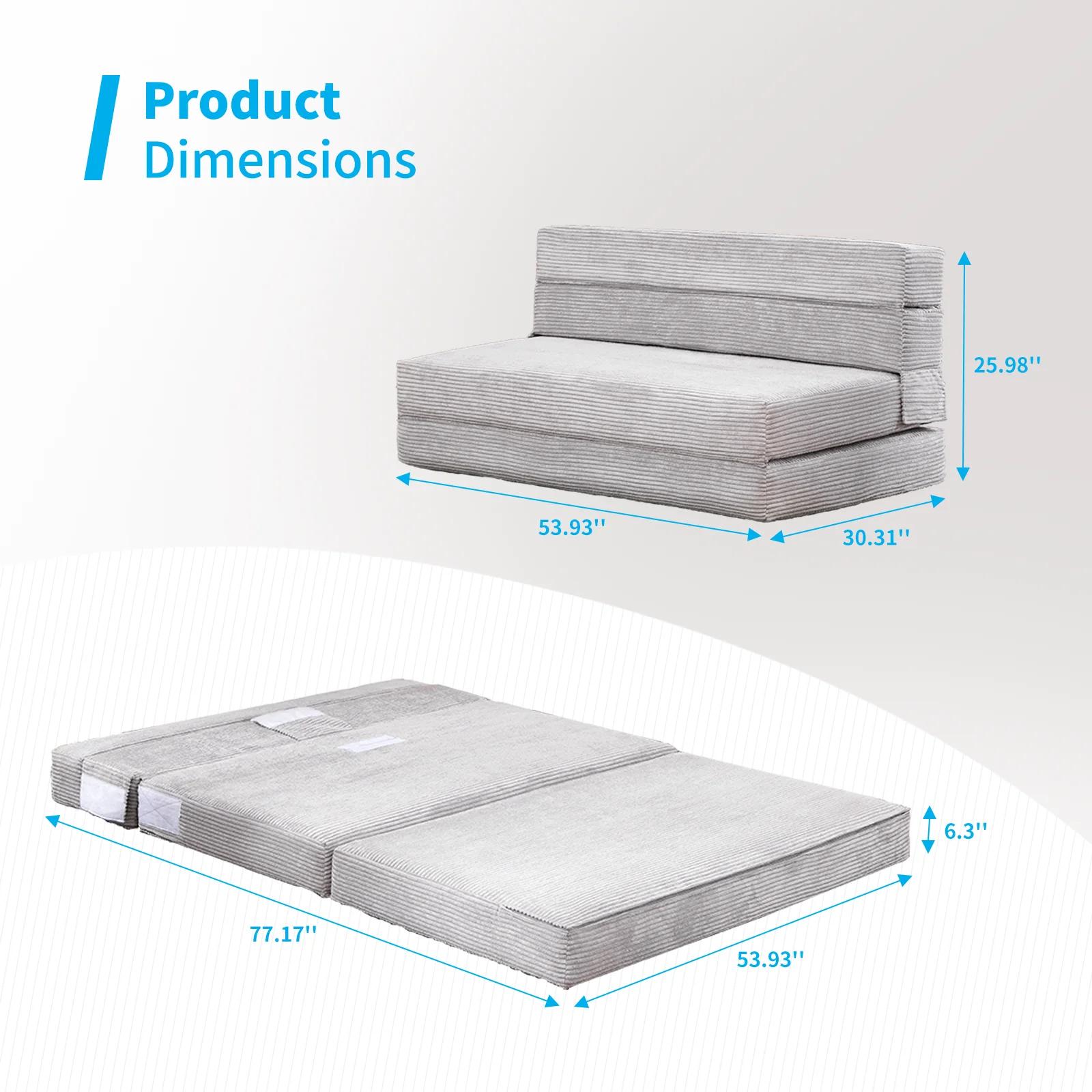 HORGgland-Canapé-lit pliant O, canapé-lit Leicomoses, chaise d'invité, canapé-lit, 6.3"