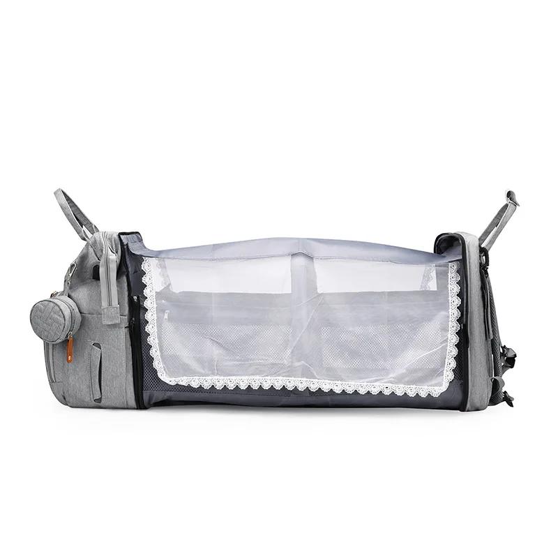 Sac maman sac mère et bébé avec moustiquaire berceau Usb charge sac mère multifonctionnel